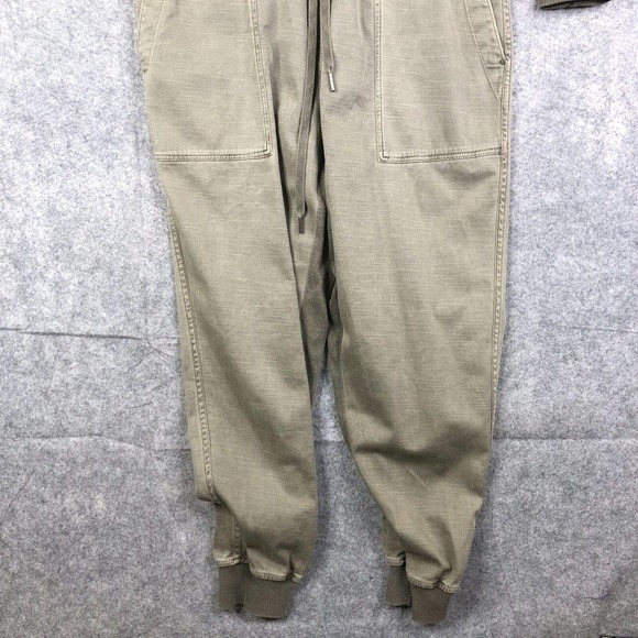 James Perse Women's Mixed Media Jumpsuit Size 2 Drawstring Stretch WACS6539 - Picture 2 of 6